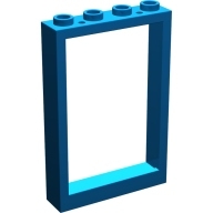 Lego rám okna 1x4x5, modrá (4100416)